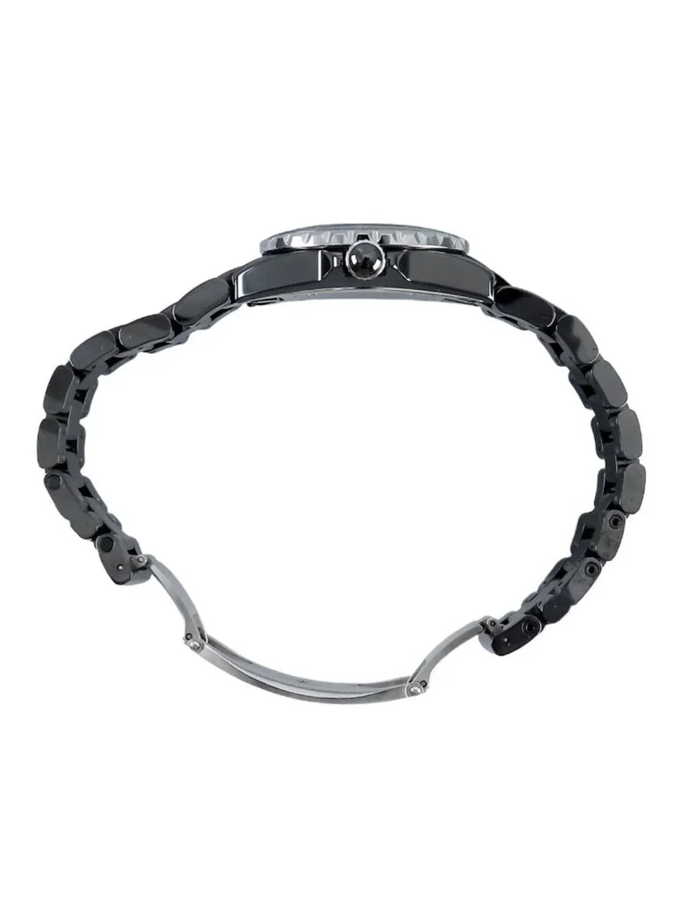 Chanel Black Ceramic SS 33 Date Watch Quartz